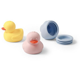 BabyOno Silikonowa zabawka kąpielowa kaczuszki, 3 szt.