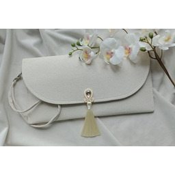 Pakamera Beżowa kopertówka, torebka do ręki ivory, kremowa