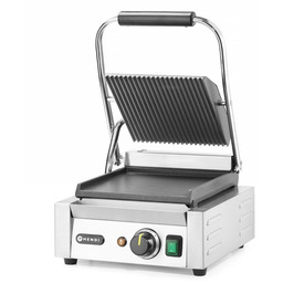 Grill elektryczny z płytą ryflowaną u góry