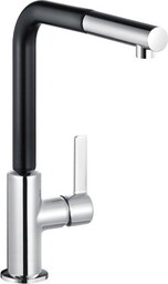 KLUDI 408518775 L-ine S Jednouchwytowa bateria kuchenna chrom/czarny