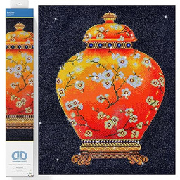 Diamond Dotz Zestaw do malowania: Czerwony wazon, sortowany,