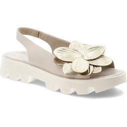 Chebello Beżowe Sandały Wygodne Obuwie Damskie