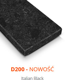 Parapet z konglomeratu marmurowego aglomarmur Italian Black 2cm
