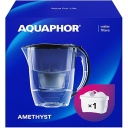 AQUAPHOR Ametyst czarny z 1 dzbankiem filtrującym MaxFOR+,