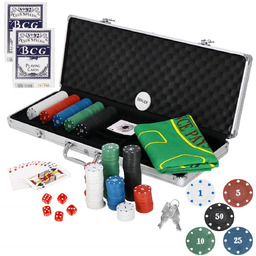 Zestaw do gry wpokera 500 szt. żetonów karty