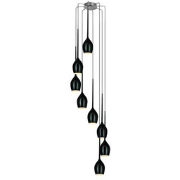 AZzardo Lampa wisząca Izza 8 AZ0159 czarna oprawa