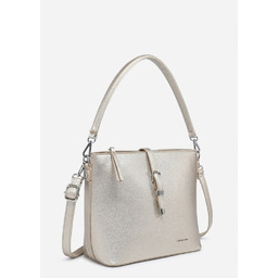 Złota Torebka Damska na Ramię Shopper LUIGISANTO Skóra