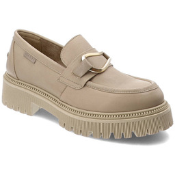 Beżowe Półbuty Nessi Eleganckie Buty Damskie