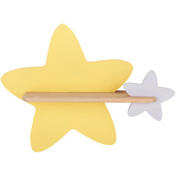 Lumes Żółto-szara lampka nocna dziecięca gwiazdki - K035