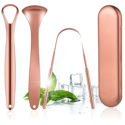 Zestaw Do Czyszczenia Języka Czyścik Ajurwedyjski Skrobak 4szt