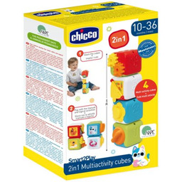 CHICCO Zabawka edukacyjna Smart2Play Kolorowe kostki 2w1 00011857100000