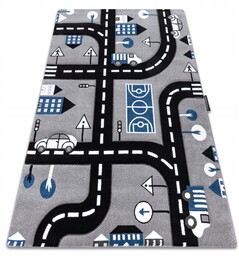 Dywan dziecięcy Petit 160x200 City szary @92674