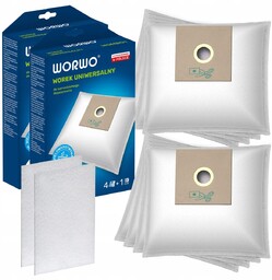 8x UNIWERSALNE WORKI DO ODKURZACZA + FILTR WLOTOWY