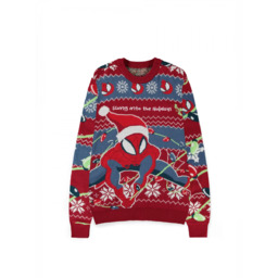 Świąteczny sweter Spiderman - Swing into the Holidays