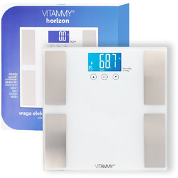 VITAMMY HORIZON Waga analityczna łazienkowa, pomiar tłuszczu, wody,