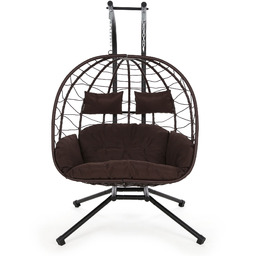 Fotel wiszący 2-osobowy Lugo Black / Brown