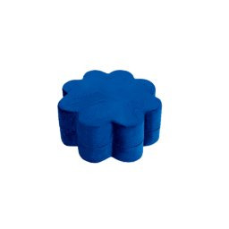 Misioo Pufa 54X25 Cm Kwiat Granatowy