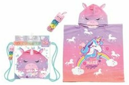 Ręcznik plażowy w plecaczku, jednorożec