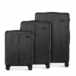 Zestaw walizek Wittchen Stripes Line 56-3A-60S-10 czarny 36L/65L/96L
