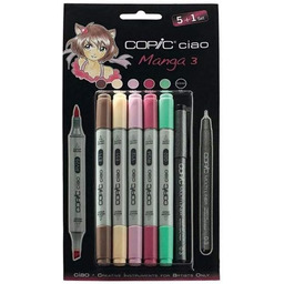 COPIC Ciao Marker 5+1 Set "Manga 3", 5
