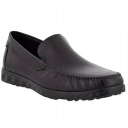 ECCO CZARNE MOKASYNY MĘSKIE ZE SKÓRY NATURALNEJ LICOWEJ