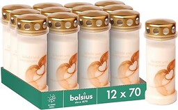 Bolsius Znicz  biały  zestaw 12 sztuk