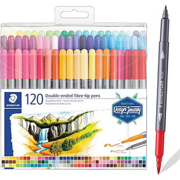 Staedtler Podwójne Twin Fibre-Tip piórnik składany z 120