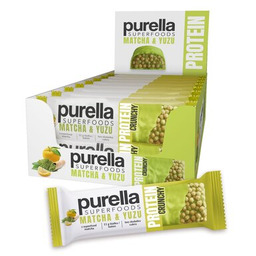 PURELLA Baton proteinowy Superfoods Chrupiąca matcha-yuzu (15 x