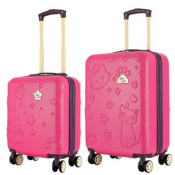 SEMI LINE Zestaw walizek T5881-0 44.5/54.5 cm Różowy