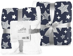 Faro Koc narzuta z mikrofibry 150x200 Sherpa granatowy