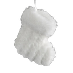 Eurofirany Ozdoba świąteczna 8x9 Skarpetka 314 biała