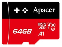Apacer pamięć Gaming card V30 A1, 64GB, micro