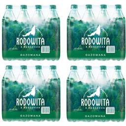Woda mineralna RODOWITA z Roztocza gazowana 48x 0,6