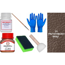 BRĄZ PRZYDYMIONY 21 Renoskór ZESTAW DO RENOWACJI SKÓRY