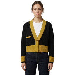 Sweter damski Rodier Tilleul z wełny merino rozpinany