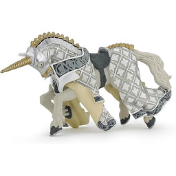 Papo 39916 - koń mistrza broni jednorożec, figurka