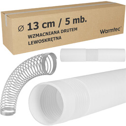 Rura Do Klimatyzatora Wzmocniona Wąż Harmonijkowa Lewoskrętna 13Cm/5M