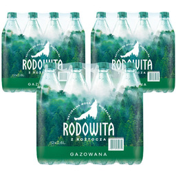 Woda mineralna RODOWITA z Roztocza gazowana 36x 0,6