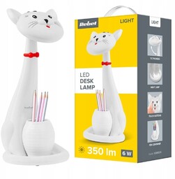 Lampka Biurkowa Dla Dzieci Led Kot Regulacja Barw