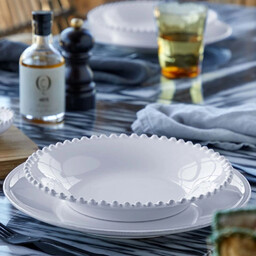 Costa Nova Talerz głęboki Pearl White 24 cm