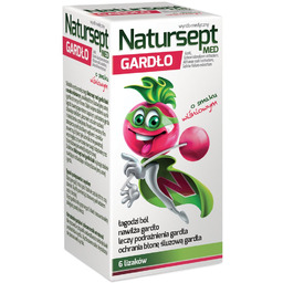 Natursept Med Gardło Lizaki o smaku wiśniowym, 6