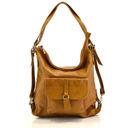 Damska duża Torebka skórzana i plecak Vera Pelle