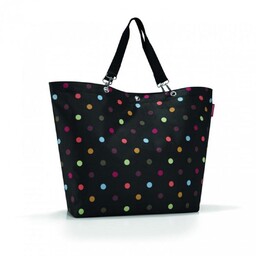 Torba REISENTHEL Shopper XL Dots, czarna, 68x45,5x20 cm
