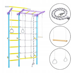 Drabinka gimnastyczna dla dzieci Kometa Next 5 fioletowy
