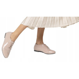 BUTY MOKASYNY LOFT37 lakierki skóra róż *39