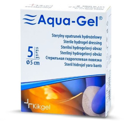 Aqua-Gel Opatrunek hydrożelowy, Ø 5 cm, 5 sztuk