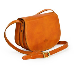 Listonoszka skórzana półksiężyc klasyczna torebka