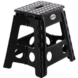 Elior Składany Stołek Czarny Kuchenny Antypoślizgowy B1-N04