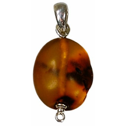 Wisior z koniakowego bursztynu