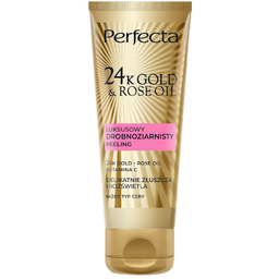 24K Gold & Rose Oil luksusowy drobnoziarnisty peeling